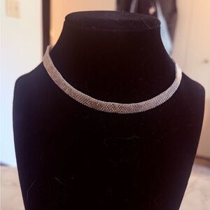 Women's Silver Mesh Choker Necklace - Unbranded